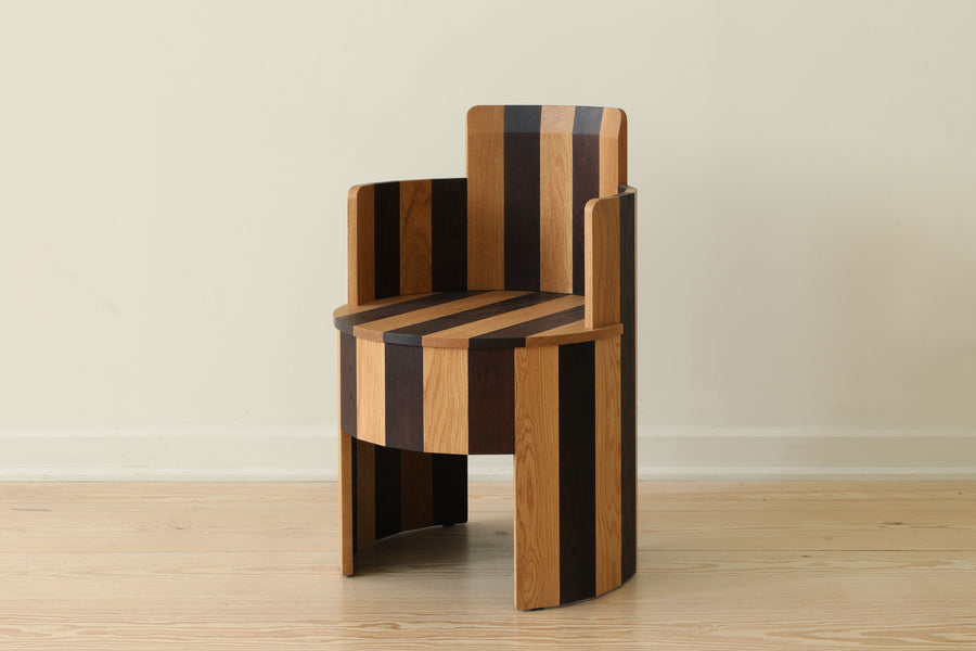 Striped Cooperage Chair Unupholstered_In Stock