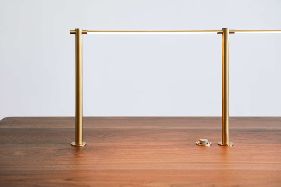COLUMN WORK TABLE Angled Leg / Desk with Lighting
