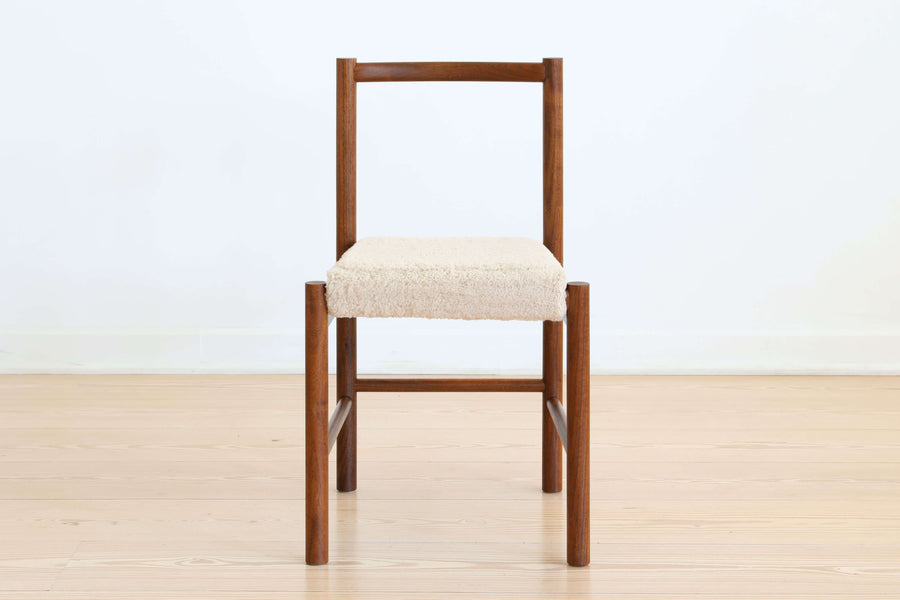 Walnut Range Chair with Shearling_In Stock